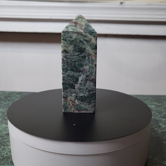 Other - Green Pyrite Crystal Point Tower, ~3.9in